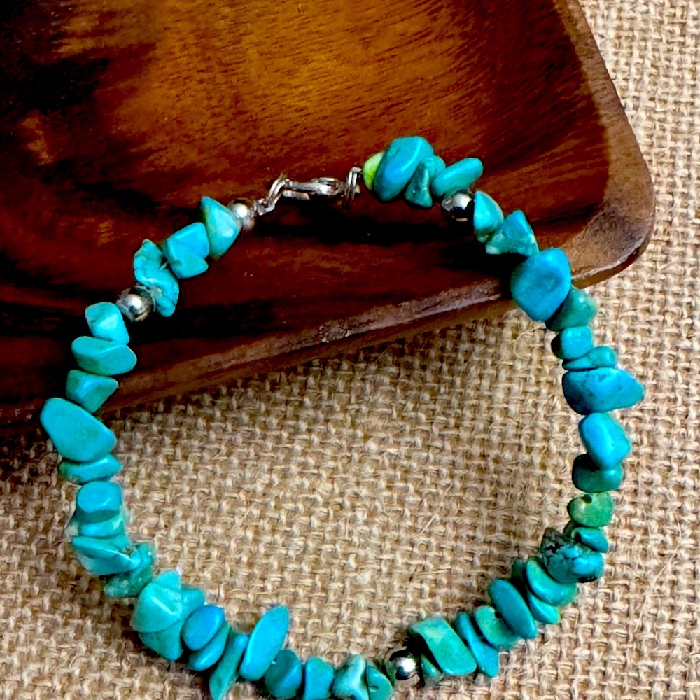 Turquoise Beaded Ankle Bracelet
